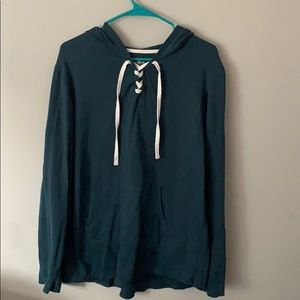 Tunic tie up hoodie